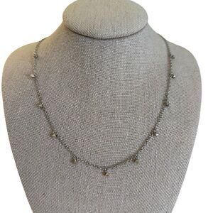 Kendra Scott Delicate Looking Rhodium Plated Charm Necklace.